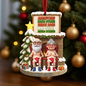 Naughty Old Couple Christmas Ornament - Personalized Gifts For Couple 01ohqn030925-Homacus