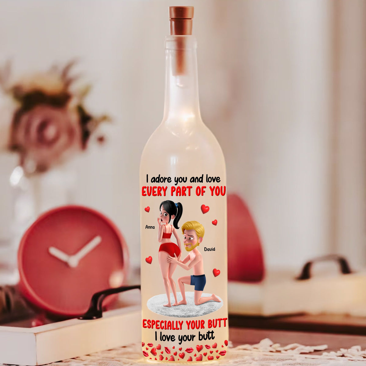 Personalized Funny Gifts For Couple Bottle Lamp I Love Every Part Of You 03natn150725hg-Homacus