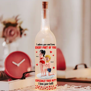 Personalized Funny Gifts For Couple Bottle Lamp I Love Every Part Of You 03natn150725hg-Homacus