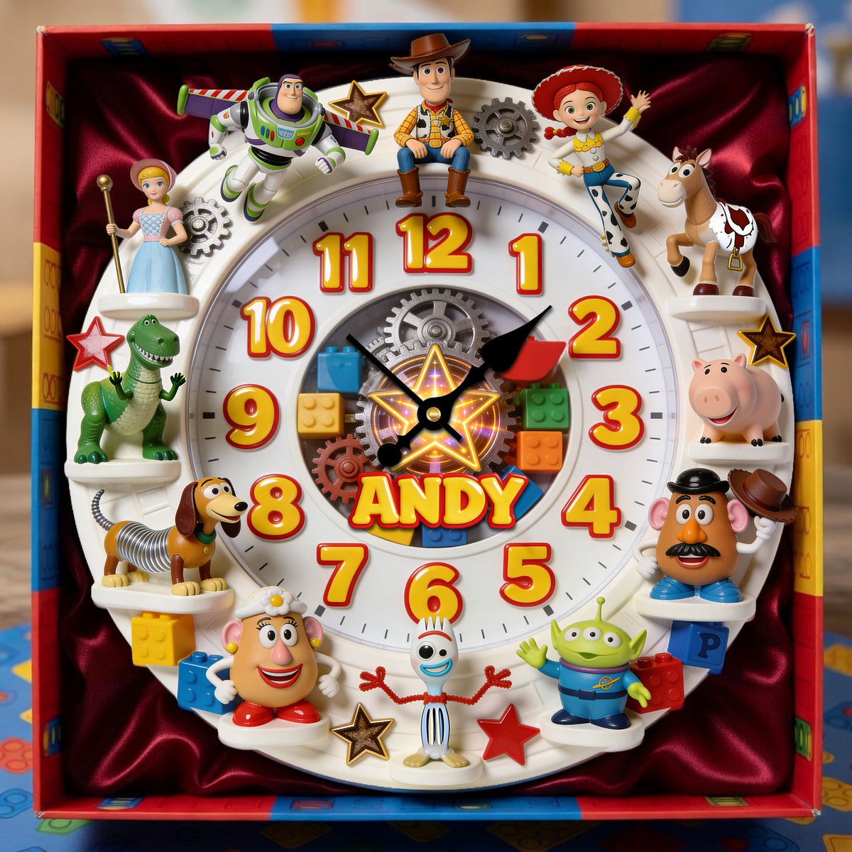 Adorable Characters Hanging Wall Clock - Personalized Gifts 02nalu140326-Homacus