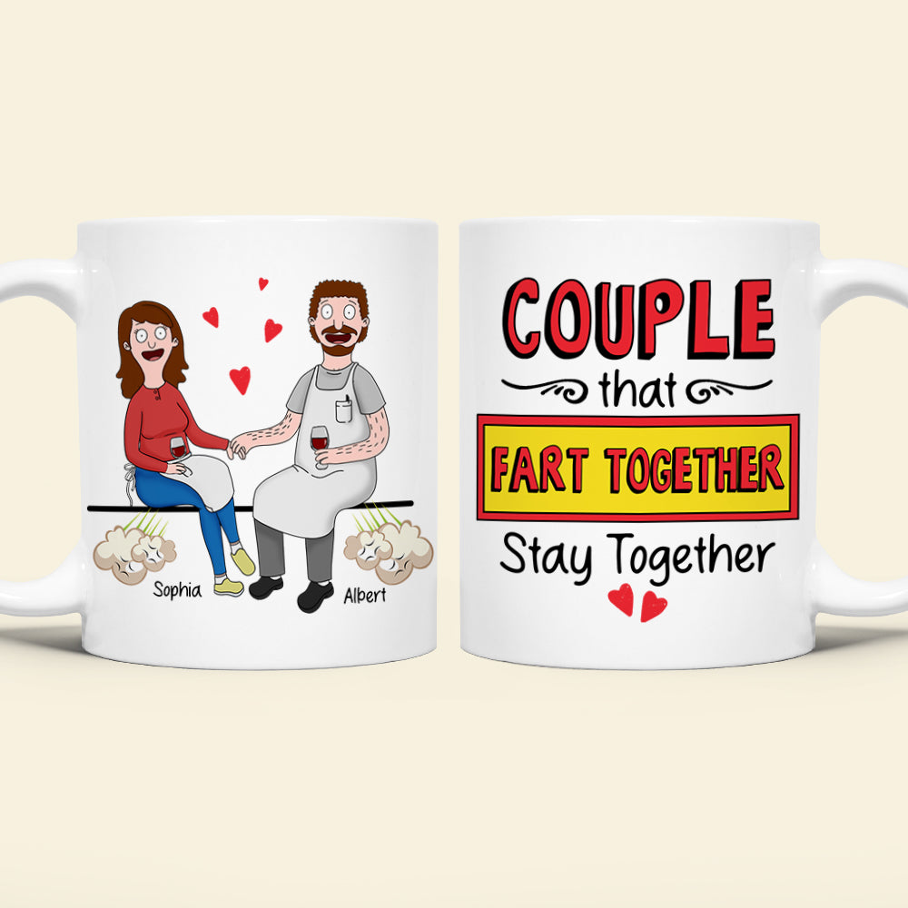 Personalized Gifts For Couple Coffee Mug Couple Fart Together 04OHQN110225PA-Homacus