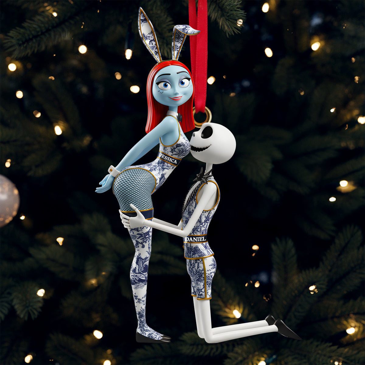 Playful Couple Christmas Ornament - Personalized Funny Gifts For Couple 06OHLU041025-Homacus