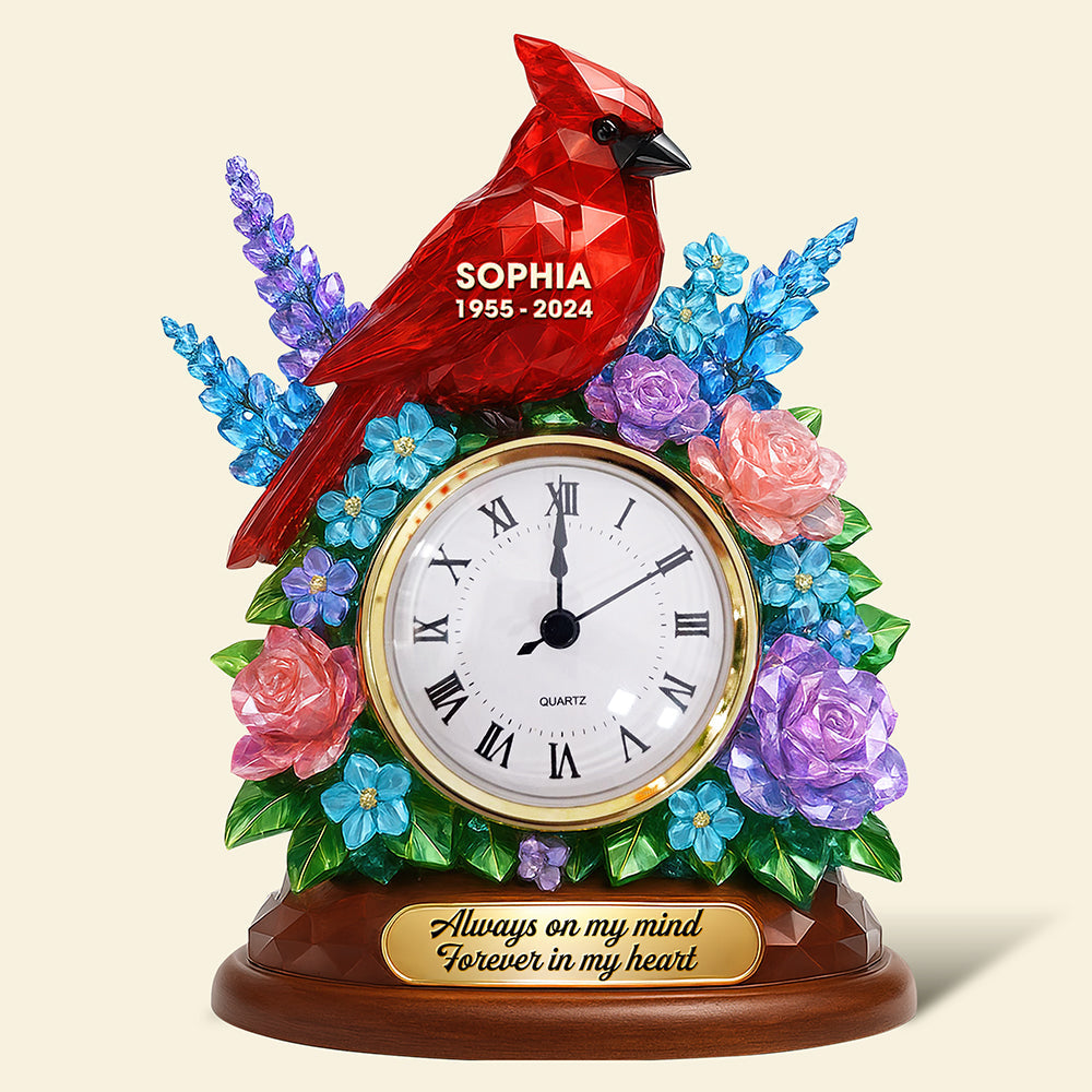 Memorial Desk Clock Plaque - Personalized Gifts For Heaven 05naqn280525-Homacus