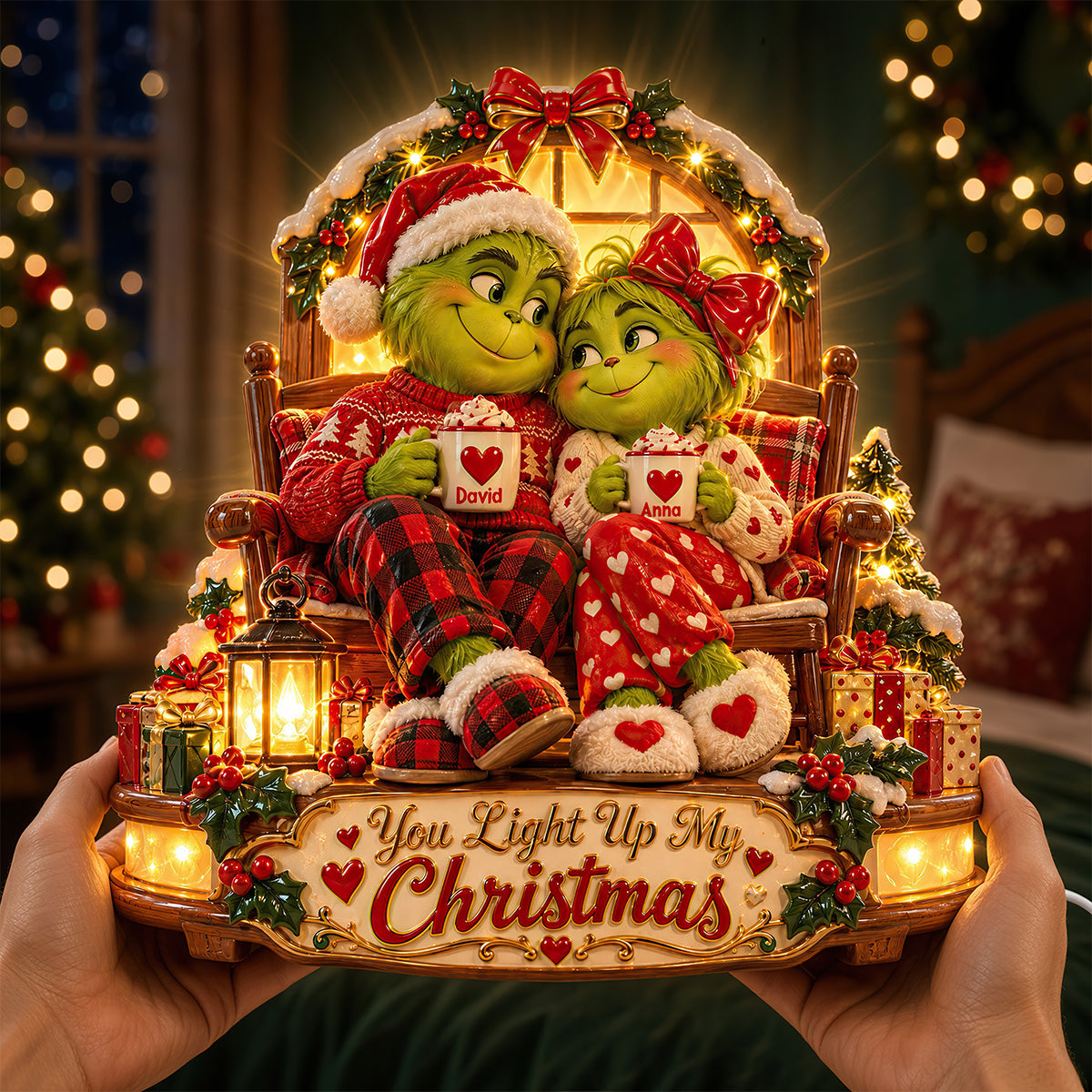 You Light Up My Christmas Acrylic Light Box - Personalized Gifts For Couple 01PGDT261026-Homacus