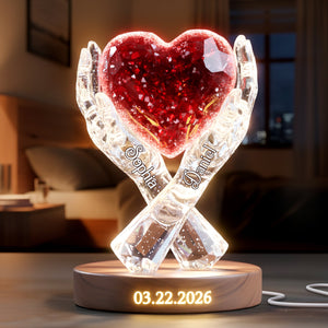 Heart Of Love Acrylic Light Box - Personalized Gift For Couples 06HYLU151225-Homacus