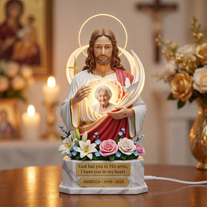 Memorial Heaven With Jesus Light Box - Custom Photo Memorial Gifts 05hudh250626-Homacus