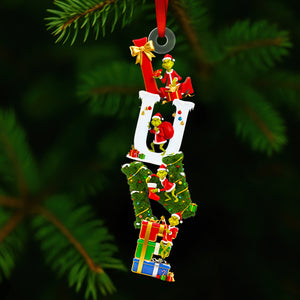 Green Alphabet Letter Ornament - Personalized Christmas Gifts 02ohdt231025-Homacus