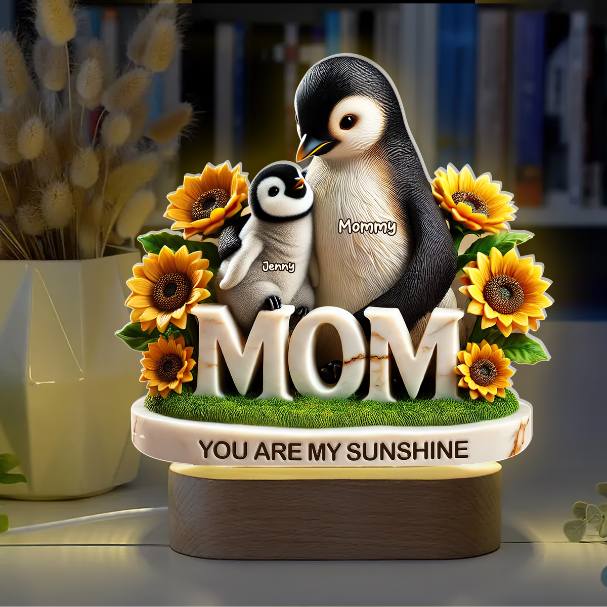 Penguin Mom Led Light - Personalized Gifts For Mom 03hupu230425-Homacus