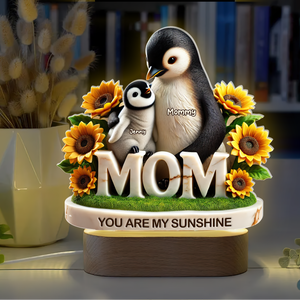 Penguin Mom Led Light - Personalized Gifts For Mom 03hupu230425-Homacus