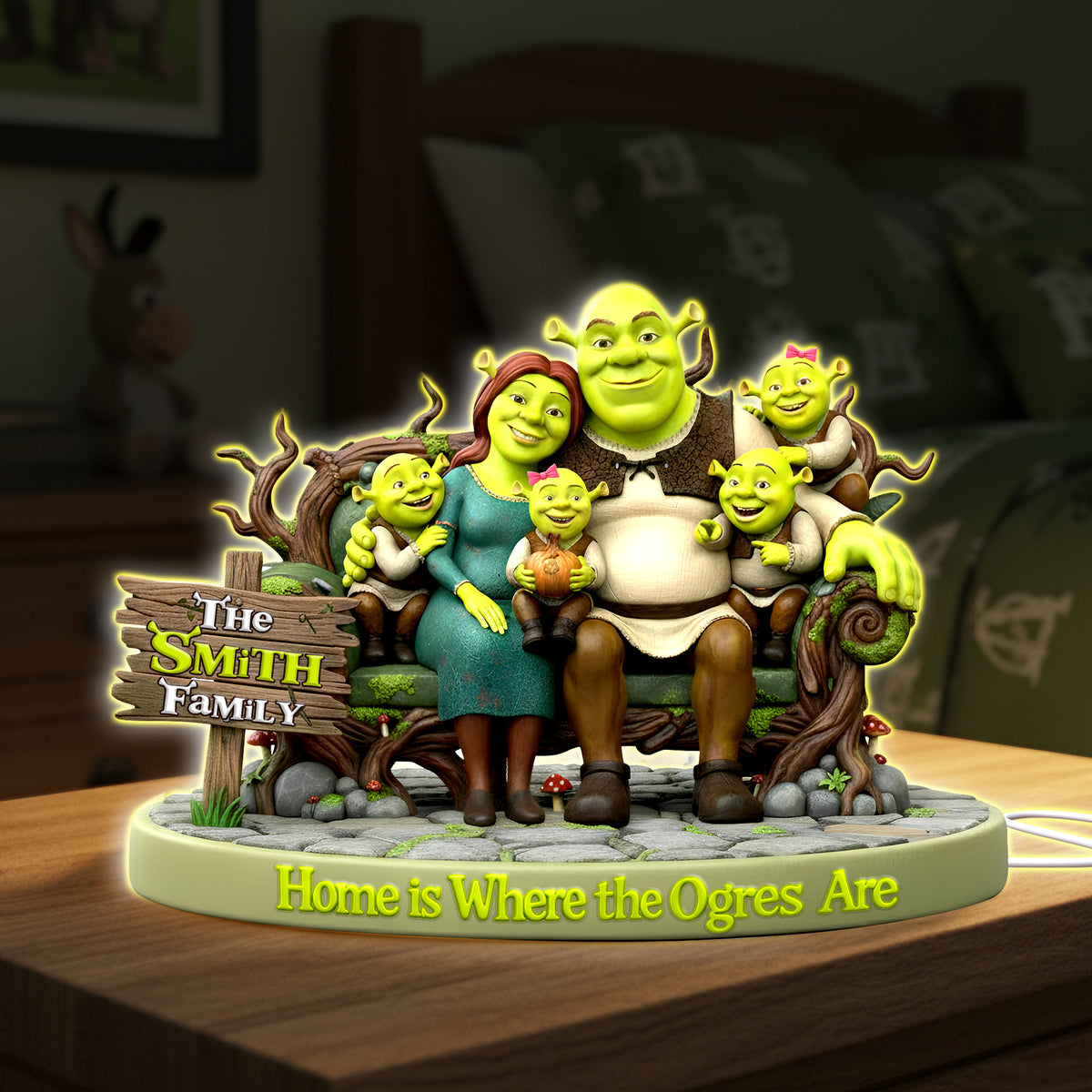 Swamp Creature Family Light Box - Personalized Gift For Family 08TOLU131125-Homacus