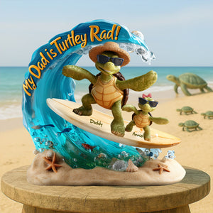 Turtle Dad Acrylic Plaque - Personalized Gifts For Father 04TGLU080525-Homacus