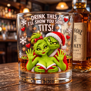 Naughty Couple Round Glass - Personalized Gifts For Christmas Couple 03NALU151026-Homacus