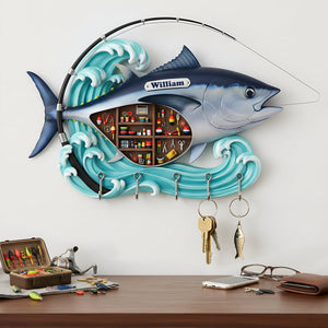 Fishing Gear Corner Key Hanger - Personalized Gift For Fishing Lovers 03KILU101225-Homacus