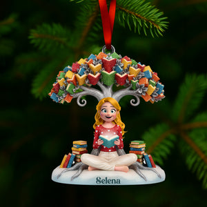 Book Tree Christmas Ornament Personalized Gifts For Book Lovers 01NALU061025-Homacus