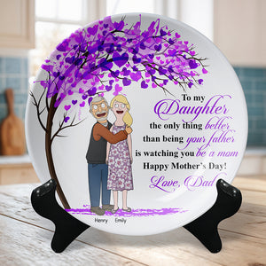 Personalized Gifts For Daughters Round Plate Happy Mother's Day 04KAQN120325HG-Homacus