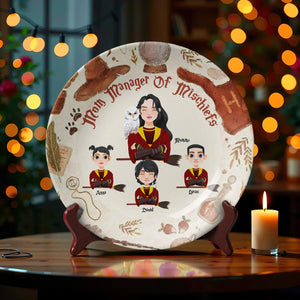 Personalized Gifts For Mom Ceramic Round Plate-Homacus