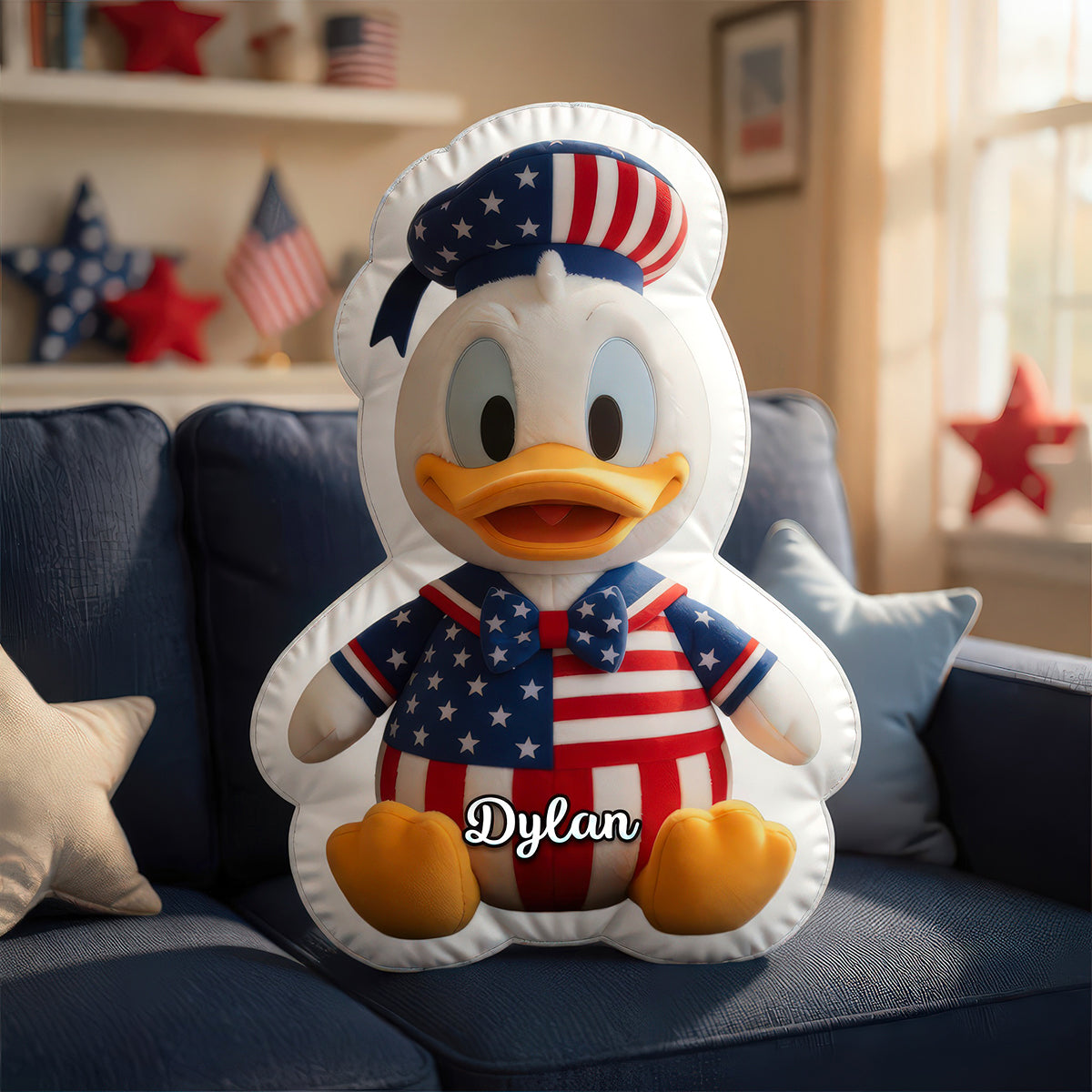 Freedom Lovers Shaped Pilllow - Personalized Patriotic Gifts 05PADH250526