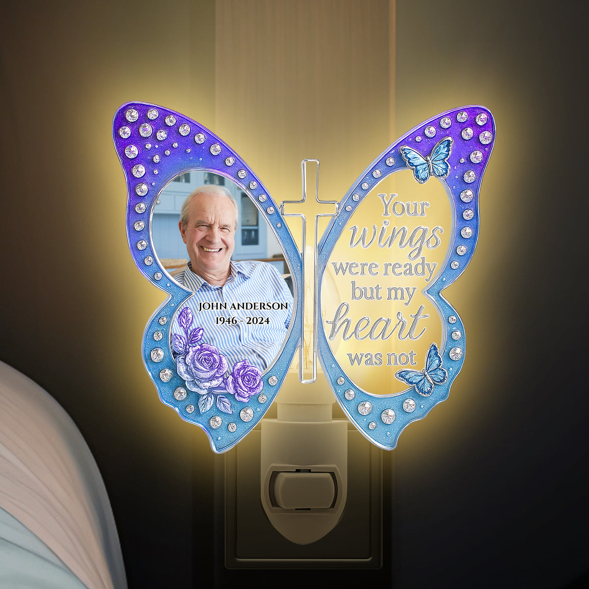 Memorial Heaven Acrylic Night Light Personalized Gift For Heaven 04PGDT080725-Homacus