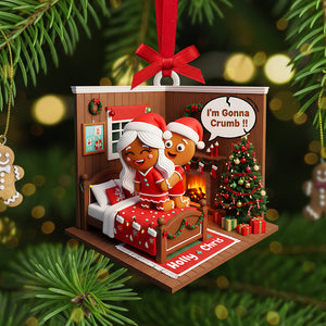 Gingerbread Couple Christmas Ornament, Personalized Gifts For Couple 03KITA160925-Homacus