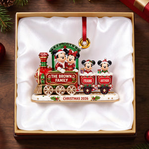 Cute Family Train Acrylic Ornament - Personalized Christmas Gifts For Family 01tydh040926-Homacus