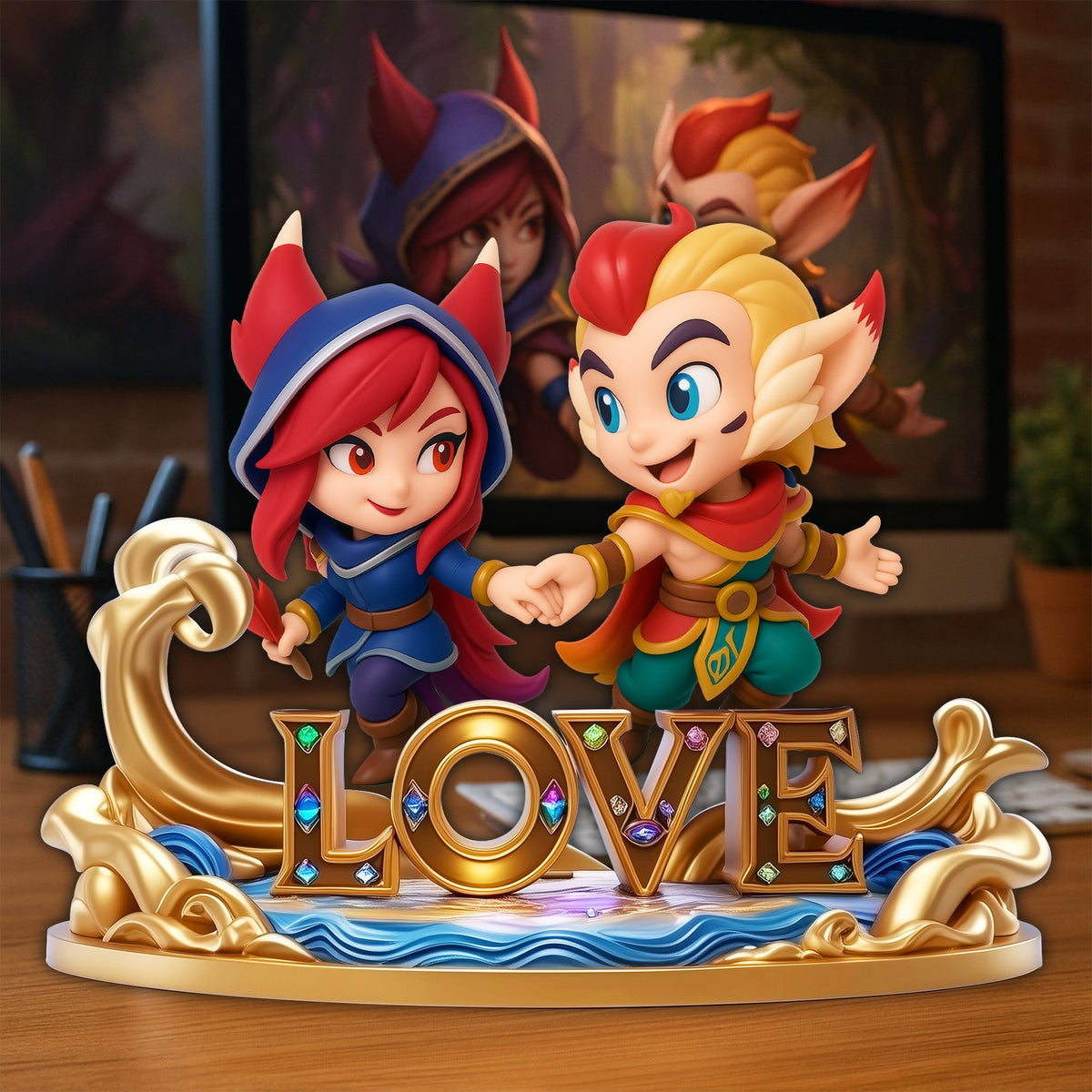 Enchanted Battle Couple Acrylic Plaque - Personalized Gifts For Couples 05TGLU040625-Homacus