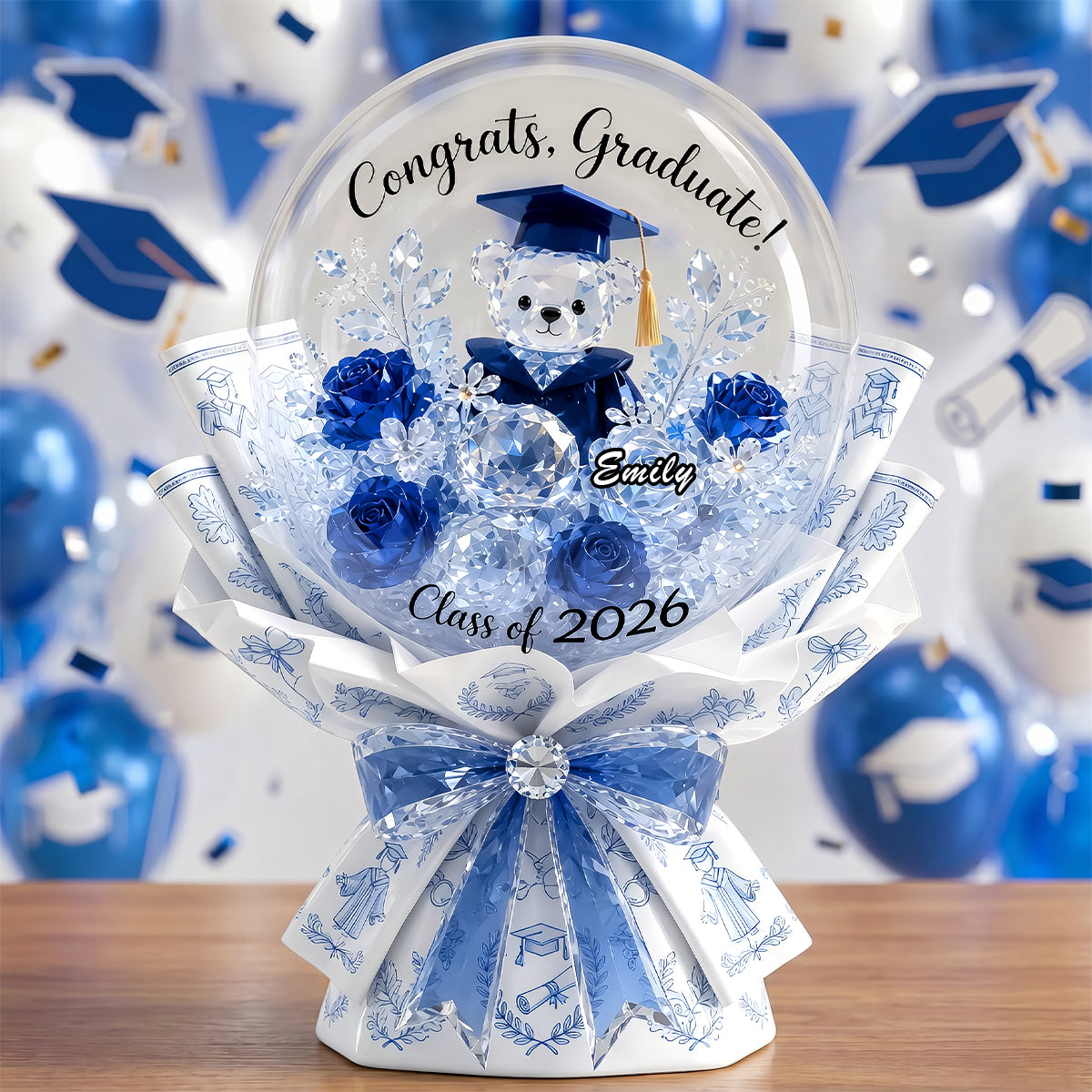 Graduation Blooming Bouquet Shaped Plaque - Personalized Gift For Graduation 01TYDH120526-Homacus
