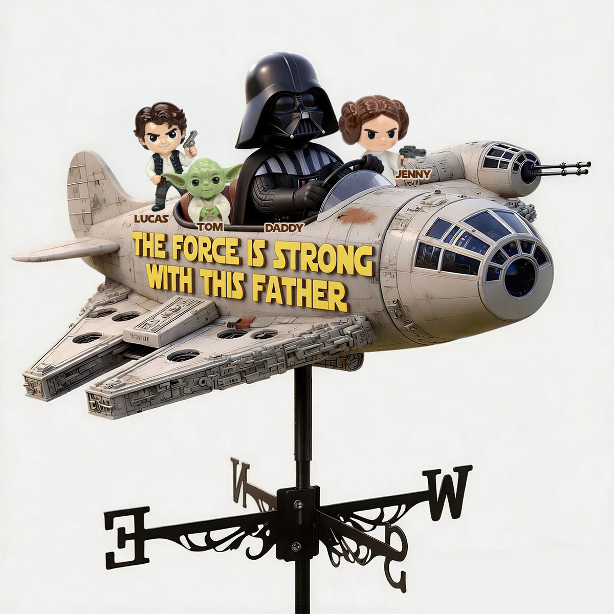 Futuristic Dad Metal Weather Vane - Personalized Gifts For Dads 04OHDT120526-Homacus