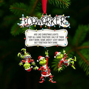 Fun Co-workers Hanging Together Ornament - Personalized Gifts For Collague 01QHLU091025-Homacus