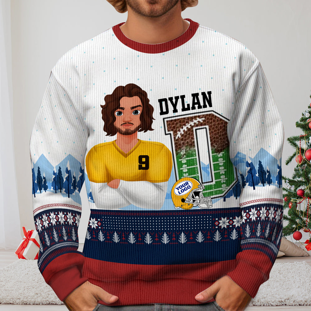 Personalized Gifts For American Football Lovers Ugly Sweater 01KALU221024HG-Homacus