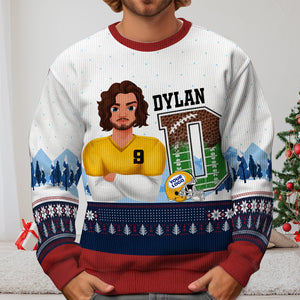 Personalized Gifts For American Football Lovers Ugly Sweater 01KALU221024HG-Homacus