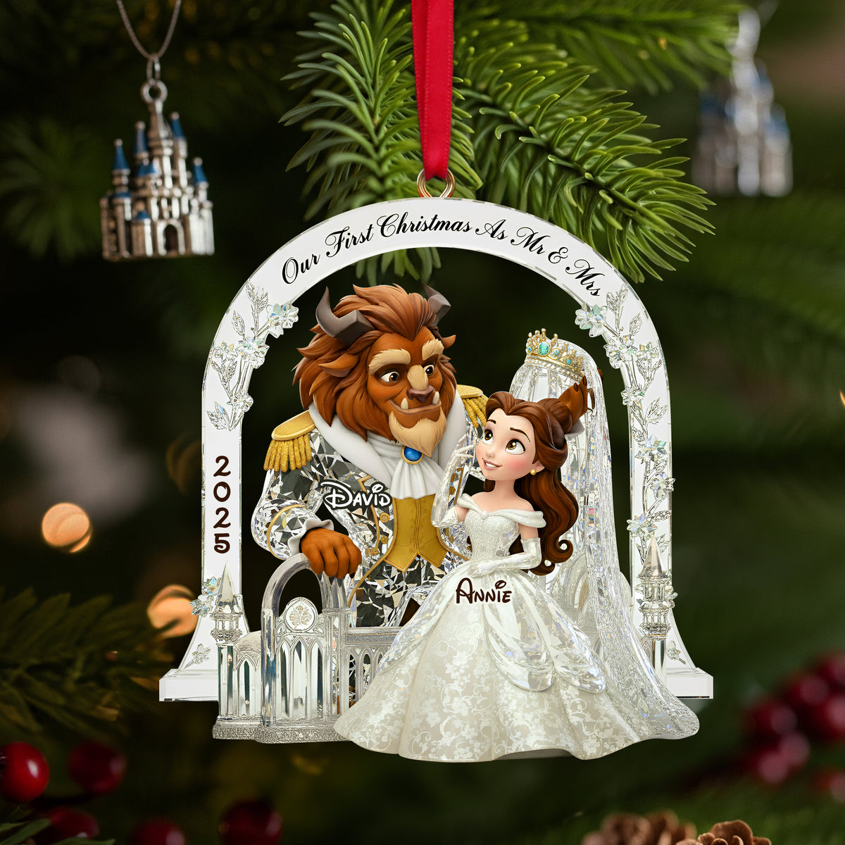 Couple's First Christmas Acrylic Ornament - Personalized Christmas Gifts For Couple 01TGLU170925-Homacus