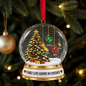 Family Love Knows No Distance Christmas Ornament - Personalized Gifts For Family 04tylu250926
