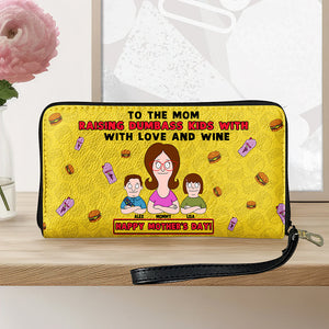 Personalized Gifts For Mom Twill Faux Leather Wallet Happy Mother's Day 05XQMH070325HG-Homacus
