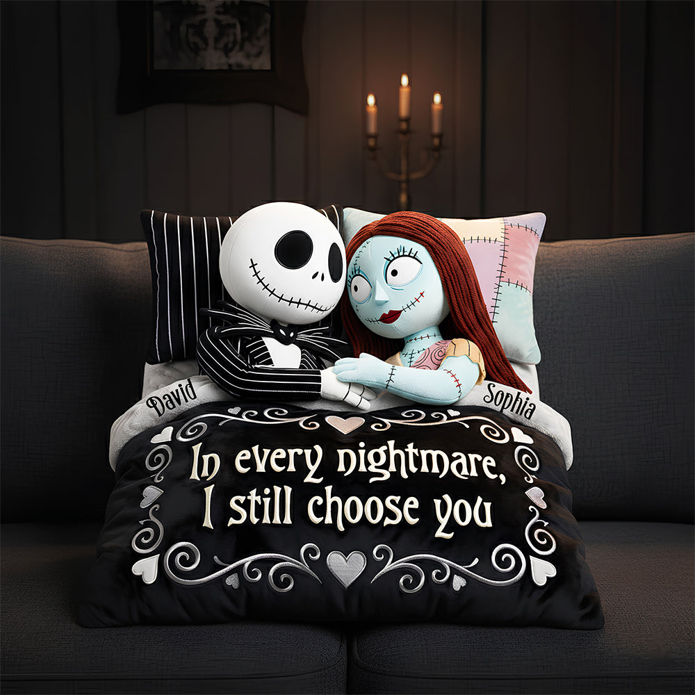 Gothic Love Couple Pillow Personalized Gifts For Couple 01OHDT161225-Homacus