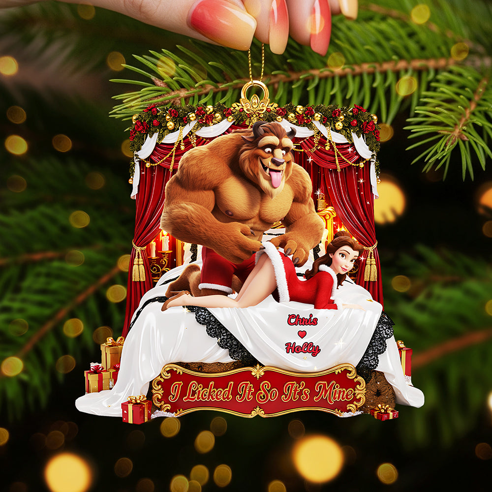 Personalized Gifts For Christmas, Naughty Couple Acrylic Ornament 01nata220925-Homacus