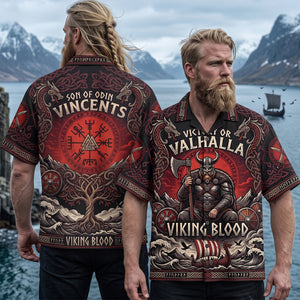 Viking Blood Hawaiian Shirt - Personalized Gifts 01patn170726-Homacus