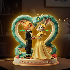 Romantic Woodland Couple Light Box - Personalized Gift For Couples 02PGTA011225-Homacus