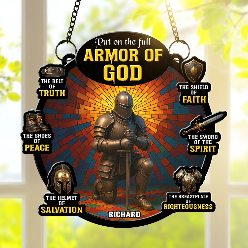 Armor Of God Suncatcher Ornament - Personalized Gifts For Christian 04toqn210725-Homacus