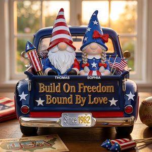 Gnome Couple 250th Anniversary Acrylic Plaque - Personalized Gifts For Patriotics Plaque 01PGLU070426-Homacus