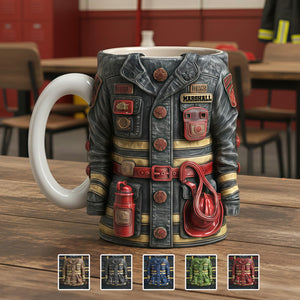 Turnout Gear Firefighter Coffee Mug - Personalized Gift For Firefighters 04OHMG301225-Homacus