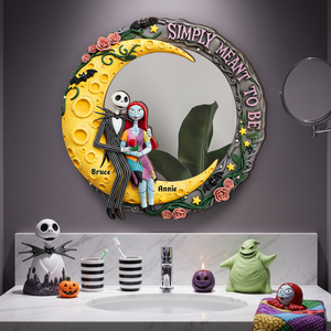 Moonlit Couple's Love Custom Shaped Mirror - Personalized Gifts For Couple 05PGLU220725-Homacus