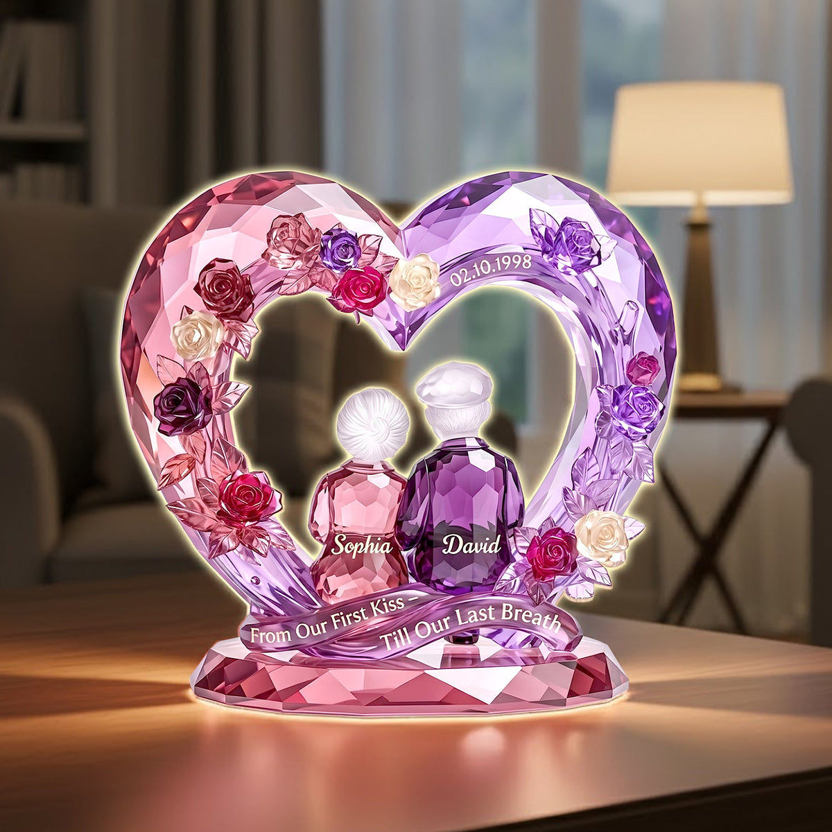 Growing Old Together Couple Light Box - Personalized Anniversary Gift For Couples 02TOTN111225-Homacus