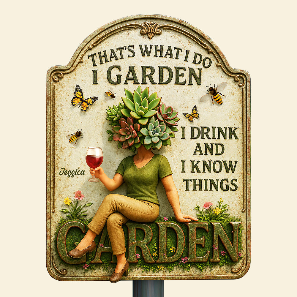 Garden Girl Cut Metal Sign - Personalized Gifts For Garden Lovers 03naqn300525-Homacus