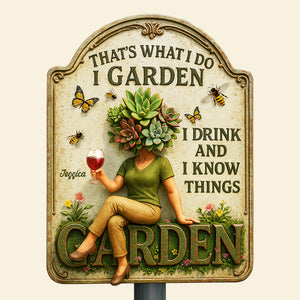 Garden Girl Cut Metal Sign - Personalized Gifts For Garden Lovers 03naqn300525-Homacus