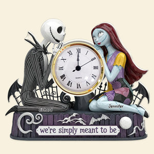 Spooky Couple Desk Clock Plaque - Personalized Gifts For Couple 03ohqn020625-Homacus