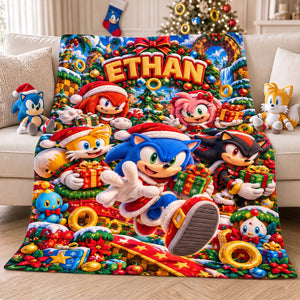 Festive Ring Adventure Blanket - Personalized Gifts For Game Lovers 04NATN201026-Homacus