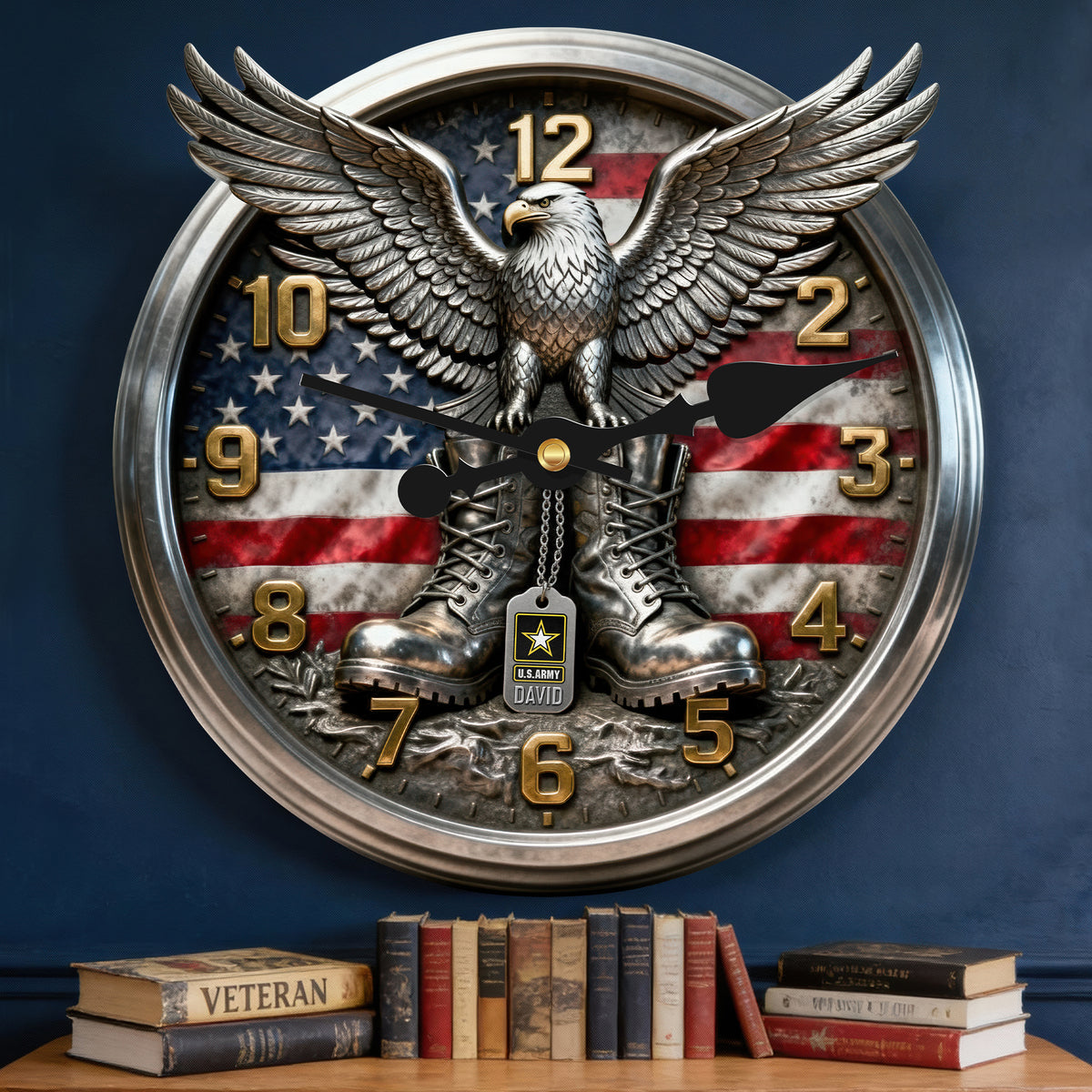 Veteran Acrylic Hanging Wall Clock - Personalized Gifts For Veteran 04toqn231225-Homacus