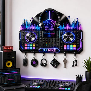 DJ Turntable Key Hanger - Personalized Gifts For Beat Makers 03NALU120626