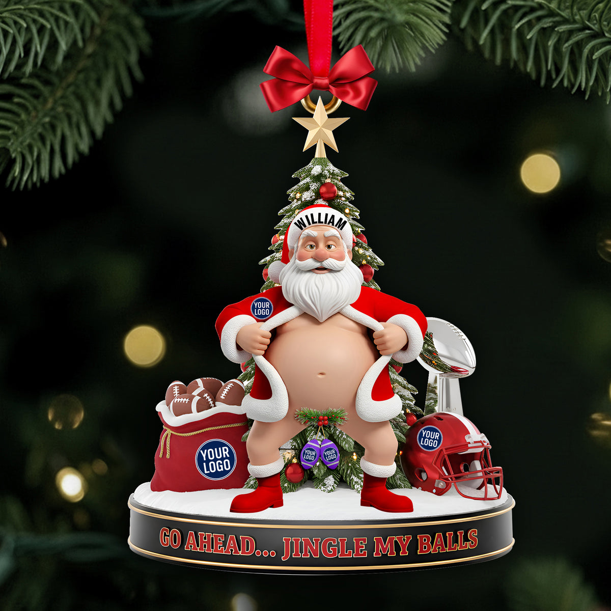 Game On Santa! Christmas Ornament Personalized Gifts For True Fans 03OHLU211025-Homacus