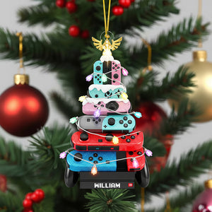 Gaming Tree Christmas Ornament - Personalized Gifts For Gamers 04naqn040925-Homacus